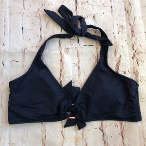 Tommy Hilfiger Women Large Bikini Top Navy Blue